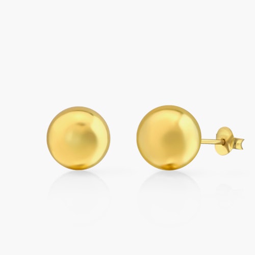 Kolczyki kulki Savicki: srebrne pozłacane